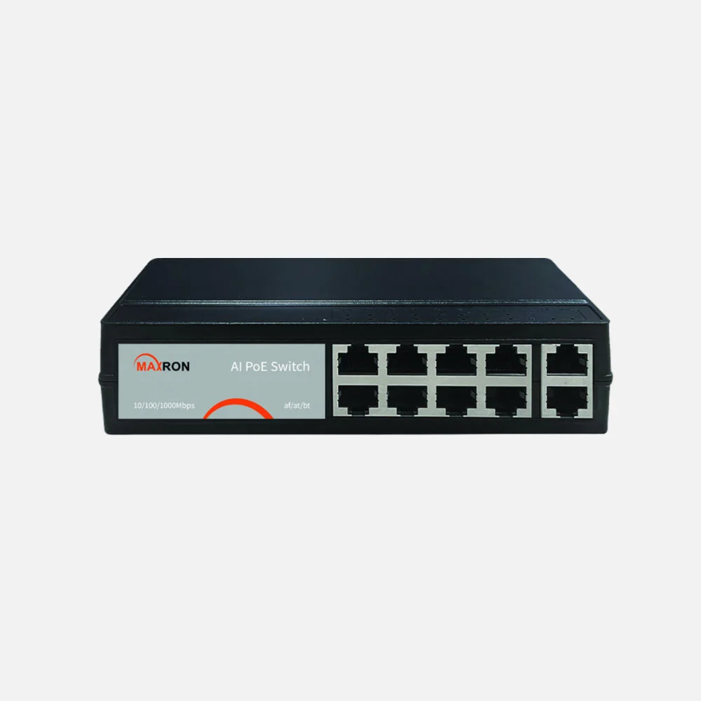 سوئیچ شبکه 8 پورت POE مکسرون مدل MSW-3008FPA-2GL-120I-V2