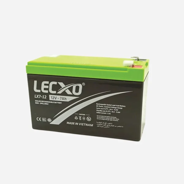 باتری 12 ولت 7 آمپر LECXO